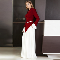 Pantalon Culotte Plissé Ample Taille Mi-Haute en Mousseline Respirante Couleur Unie pour Femme – Collection Printemps