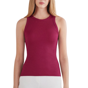 Women's Cotton Knitted Tank <b>Top</b> OEM Soft Breathable Premium Quality Lightweight Eco-Friendly <b>Feathers</b> Streetwear Summer Wear - Product Image 6