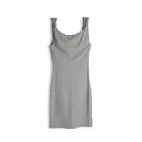 Robe moulante sans manches en tissu tissé à motifs, taille naturelle, pour femme, avec volants et fronces, idéale pour le bureau