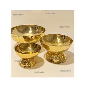 <b>Set</b> of 2 different sizes decorative bowls with premium quality metal <b>food</b> serving bowls at cheapest price - Product Image 5
