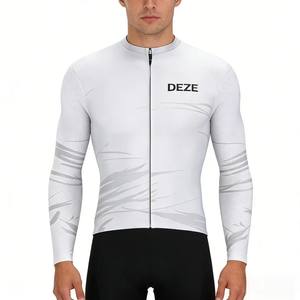 Maillot de cyclisme sur route pour homme, coupe ajustée, résistant aux intempéries, anti-humidité, haute performance, manches longues, pour l'endurance et les loisirs - Product Image 3