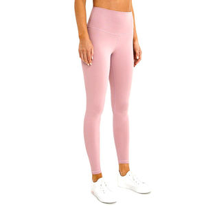 Custom Logo Seamless Scrunch Fitness <b>Leggings</b> for Women Classic Solid <b>Pattern</b> Sports Wear with Threaded Pants - Product Image 3