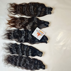 Extensiones de cabello humano sin procesamiento químico, estilos ondulados y rectos alineados con cutícula Virgen del templo indio al por mayor - Product Image 2