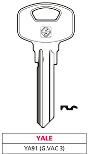 Chiave Asc Ya91 (g. Vac 3) Yale - Product Image 1
