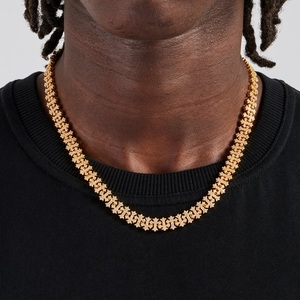 Pass Diamond Tester GRA Hip Hop S925 Silver Iced Out Bling 3 rangées 14mm 16mm 18mm 20mm VVS Moissanite Cuban Link Chain pour homme - Product Image 1