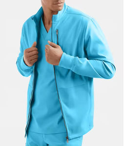 Blouse d'infirmière légère à séchage rapide de haute qualité avec fermeture éclair, taille personnalisée, logo, tissu peigné, détection des aiguilles pour l'hôpital - Product Image 6