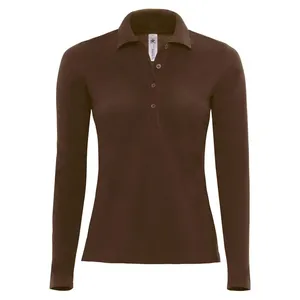 Polo en pur safran pour femmes, personnalisable pour le merchandising promotionnel - Product Image 4