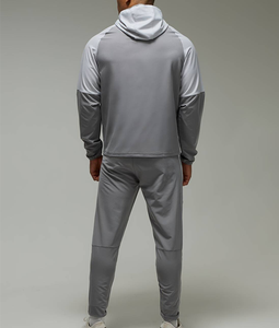 Nouvel ensemble de jogging 2 pièces léger et respirant en nylon pour homme, avec patchwork personnalisé, fermeture éclair, réfléchissant et coupe-vent, comprenant un sweat à capuche - Product Image 5