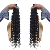 Extensiones de Cabello Humano Remy Virgen Natural Indonesiano, Rizado, para Peluca de Cabello Humano Larga, Marrón Claro, sin Pegamento, 100g, Permanente