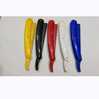 Rasoir pliable jetable en acier inoxydable pour hommes avec manche en bois Rasage droit Caractéristique de sécurité pour le rasage de la barbe des aisselles