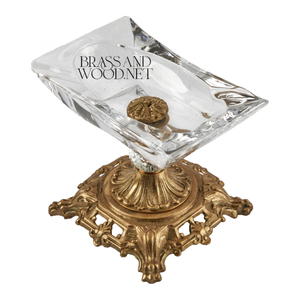 Antique copper <b>ashtray</b> handmade decorative crystal brass holder vintage style elegant smoking accessory for home and office - Product Image 5