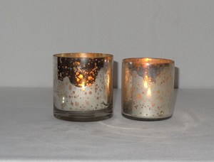 Photophore en verre au mercure Mini Tabletop Décoratif pour la Maison et le Mariage T-Light Votive Holder - Product Image 4