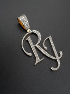 Pendentifs numérotés en moissanite VVS sur mesure, bijoux fins plaqués or, style hip-hop, pour rappeurs, idéaux pour les cadeaux aux meilleurs prix - Product Image 3