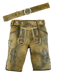 Alta calidad alemán Trachten bávaro Lederhosen Oktoberfest Kurz cabra gamuza lederhose 2024/25 - Product Image 2