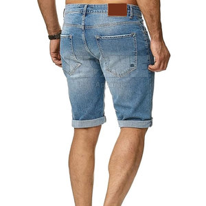 กางเกงยีนส์ขาสั้นลำลองเอวกลางสำหรับผู้ชายขายดีที่สุดปี 2025  โลโก้สั่งทำ  ลายเรียบ  ผ้าฝ้าย 100% แห้งเร็ว  ติดกระดุม  ลดราคาออนไลน์ - Product Image 4