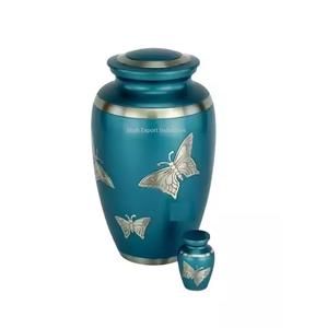 Urne funéraire décorative pour la maison en aluminium gris de qualité supérieure avec vase à cendres funéraire - Product Image 4