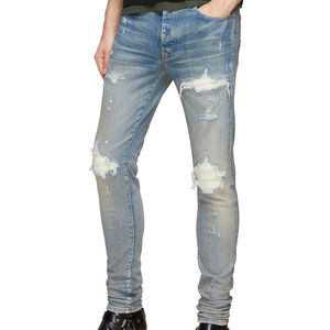 Jeans de Mezclilla Elásticos de Talla Grande con Lavado a la Piedra, Diseño Nuevo, Secado Rápido, 100 % Algodón de Alta Calidad para Hombre - Product Image 1