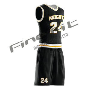 Ensemble de maillots de basket-ball d'été sans manches respirants à impression par transfert thermique personnalisée professionnelle pour utilisation en équipe - Product Image 1