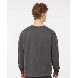 Deep <b>Grey</b> Custom Knitwear Logo Printed Patch High Quality <b>Sweatshirt</b> Long Sleeve <b>Men</b> <b>Sweatshirt</b> - Product Image 3