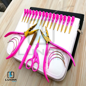Kit d'outils de salon de soins capillaires en couleur Plasm or rose vif meilleur kit pour l'installation d'extension de cheveux avec étiquetage de marque avec logo personnalisé - Product Image 2