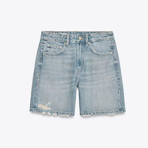 Pantalones cortos de mezclilla para mujer al por mayor, pantalones cortos de mezclilla para mujer, estilo callejero, ajustados, con dobladillo rasgado, talla XL, pantalones cortos sexis de verano - Product Image 4