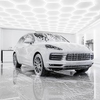 Luz de Detallado Hexagonal Profesional para Lavado de Autos, Antideslumbrante, Blanca, para Talleres de Belleza Automotriz - 2