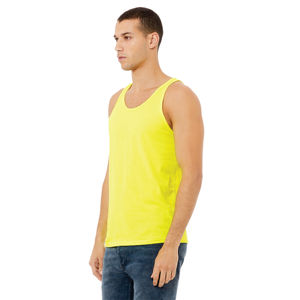 Ensemble de vente au détail 100% Airlume en coton peigné à anneaux 32 simple 4.2 oz jaune néon, réservoir de Jersey unisexe - Product Image 2