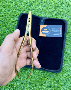 Profesional 24K chapado en oro de grado quirúrgico de acero inoxidable microperlas extensión de cabello alicates herramienta de extensión de cabello - Product Image 1
