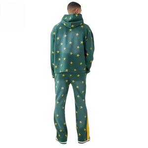 Sweat-shirts et pantalons de survêtement unisexes en coton French Terry surdimensionnés avec logo imprimé en strass personnalisé, lavage à l'acide, délavé au soleil - Product Image 2