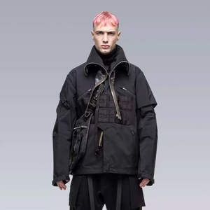 <b>Cyber</b> Jacket Men Fashion Coats Y2K Streetwear 2025 Winter Fall <b>Clothing</b> Elegant Jackets Coats - Product Image 1