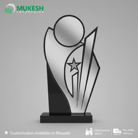 Trophée en acrylique poli durable d'excellence, reconnaissance des employés, gravure personnalisée, impression typographique, événements d'entreprise, Mukesh