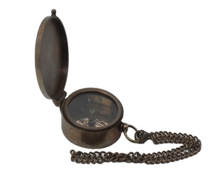 Boussole magnétique en laiton taille de poche Style Vintage outil de Navigation antichoc Option de gravure Camping randonnée pointeur extérieur - Product Image 1