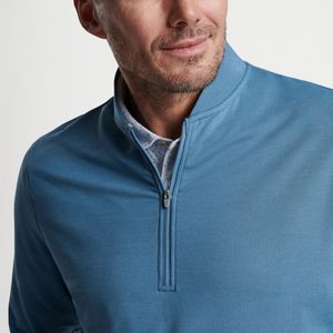 Pull à col montant décontracté personnalisé, col de baseball, manches longues, léger, quart de zip, en coton mélangé - Product Image 5