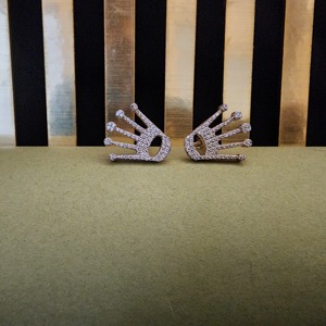 Pendientes de Lujo con Estilo Único en Oro de 18 Quilates Chapado con Diamantes para Fiestas y Regalos de Aniversario, Certificado IGI - Product Image 1