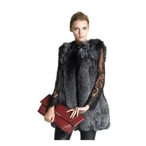 Gilet en fausse fourrure pour femme, sans manches, vêtement d'extérieur d'hiver avec texture douce et pelucheuse, style superposition élégant pour la mode moderne - Product Image 6