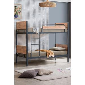 Tinda letto a castello grigio metallo, alta capacità di carico-90x190 Cm
