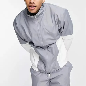 <b>Windbreaker</b> Men Sets Short Set Custom Men Clothing Short and Jacket Set Two Piece Zipper Polyester Reasonable Price - Product Image 5