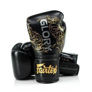 Gants de boxe Fair tex, vente chaude, gants de combat noirs imprimés, couleurs et tailles personnalisées, gants de boxe en cuir de vache sport - Product Image 1