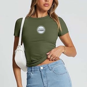 เสื้อยืดออกกำลังกายสไตล์ Y2K ผลิตจากโพลีเอสเตอร์ 88% และสแปนเด็กซ์ 12% - Product Image 5