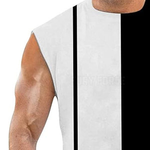 Camisa sin mangas de color personalizado Camiseta hecha a medida de tela suave Camiseta sin mangas duradera fácil de usar en línea - Product Image 3