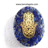 Dôme d'orgone en aventurine verte fait main, symbole Hamsa, presse-papier en pierre précieuse, ensemble de pierres de guérison des chakras, cristal de guérison, agate Reiki, Feng Shui