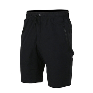 <b>Black</b> High Street Solid Stretch Training <b>Shorts</b> for <b>Men</b> Quick Dry Fabric Elastic Waist Zipper Pockets Athletic Gym - Product Image 1