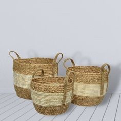 Best Selling Handwoven Natural Seagrass Rectangle <b>Large</b> <b>Storage</b> <b>Basket</b> Folding 6-10L Capacity OEM Designs Customize Bohemian - Product Image 4