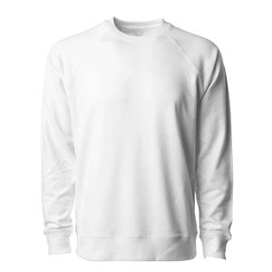 Coupe ample de haute qualité doux Raglan col rond sweat unisexe léger Loopback Terry équipage à manches longues polaire sweat - Product Image 6