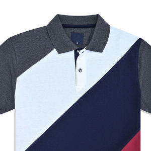 เสื้อโปโลสำหรับผู้ชายสไตล์ลำลองลายถ่านสีทึบเป็นมิตรต่อสิ่งแวดล้อมทำจากผ้าฝ้าย100% - Product Image 2