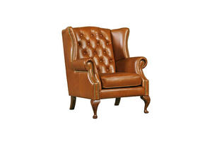 商業用チェスターフィールドソファブラウンビンテージPUレザー房状ソファロールアーム付きホテルラウンジバーカフェ家具 - Product Image 6