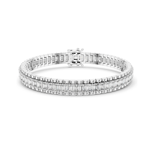 Bracelet tennis en diamants CVD de laboratoire 12 CT VVS-VS EF, disponible en or 18 carats, 14 carats, 10 carats et argent 925, rose, jaune, blanc - Product Image 2
