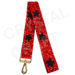 Correas de bolso con cuentas de oro blanco personalizadas, accesorios de moda con diseño de lentejuelas, correa de monedero con cuentas - Product Image 5