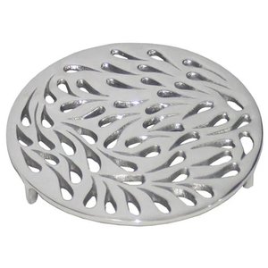 Classic Silver Finished Pineapple Shape Aluminum <b>Trivets</b> for Pan & Hotpot Heat Resistant Protection on Dining Table - Product Image 5