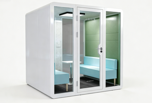 Cabine de travail en aluminium pour 6 personnes, espace de travail privé, cabine insonorisée, cabine de réunion, cabine téléphonique - Product Image 5